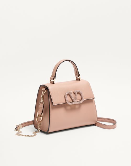 Valentino Garavani - Small Vsling Handbag With Jewel Logo - Rose Cannelle - Woman - Top Handle Bags
